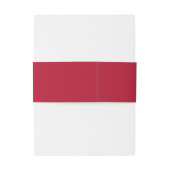Minimale Monogram Simpele Elegante Rode Trouwdag Uitnodigingen Wikkel (Achterkant Voorbeeld)