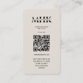 Minimale Monogram Zand Beige Professional Visitekaartje (Achterkant)