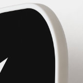 Minimale Monogram Zwarte Pickleball Paddle (Links Detail)