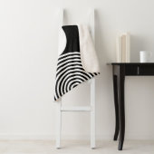 Minimale Monogrammed Circle Patroon Sherpa Deken (In situ)