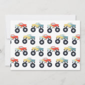 Minimale Monster Truck Verjaardagsfeestuitnodiging Kaart (Achterkant)