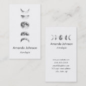 Minimale moonfase Astrologie Yoga Holistic Healer Visitekaartje (Voorkant / Achterkant)