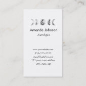 Minimale moonfase Astrologie Yoga Holistic Healer Visitekaartje (Achterkant)