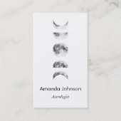 Minimale moonfase Astrologie Yoga Holistic Healer Visitekaartje (Voorkant)