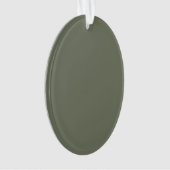 Minimale mosgroene acryl ornament – Aanpasbaar (voorkant)