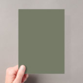 Minimale Moss Green Acryl Uitnodiging – Aanpassen (Insitu (Draagbaar))
