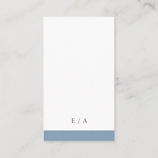 Minimale mosterdblauwe moderne QR-code bruiloft Informatiekaartje (Achterkant)