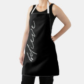 Minimale Motivatie geloven in zwart script Schort (Insitu)