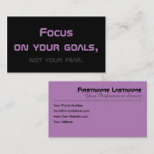 Minimale motivatie prijsopgave voor levensbussen visitekaartje (Voorkant / Achterkant)