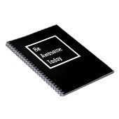 Minimale Motivatie zwarte & witte laptop Notitieboek (Rechterzijde)