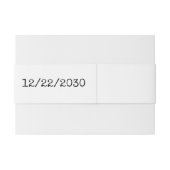 Minimale Mr & Mrs Uitnodiging Belly Band Uitnodigingen Wikkel (Achterkant Voorbeeld)