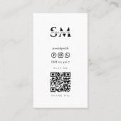 Minimale Muffin Cupcake bakkerij Patisserie Qr Visitekaartje (Achterkant)