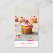 Minimale Muffin Cupcake bakkerij Patisserie Qr Visitekaartje (Voorkant)