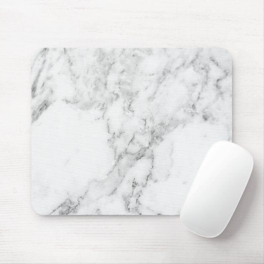 Minimale Muismat witte en grijze marmer (Met muis)