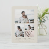 Minimale multi-foto van legant save the date (Staand voorkant)
