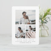 Minimale multi-foto van legant save the date (Staand voorkant)