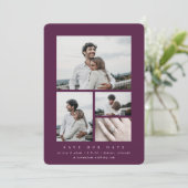 Minimale multi-foto van legant save the date (Staand voorkant)