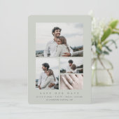 Minimale multi-foto van legant save the date (Staand voorkant)