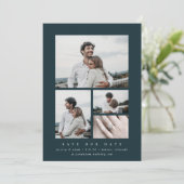 Minimale multi-foto van legant save the date (Staand voorkant)