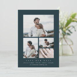 Minimale multi-foto van legant save the date