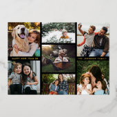 Minimale multifoongoud folie feestdagenkaart (Voorkant)