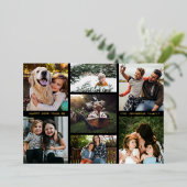 Minimale multifoongoud folie feestdagenkaart (Staand Voorkant)