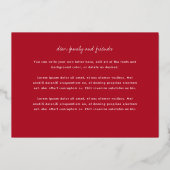 Minimale multifoongoud folie feestdagenkaart (Achterkant)