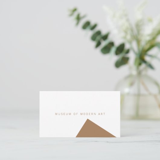 Minimale museumhoek voor en solide back Business Visitekaartje (Staand voorkant)