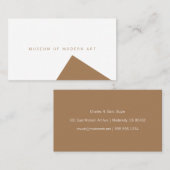 Minimale museumhoek voor en solide back Business Visitekaartje (Voorkant / Achterkant)