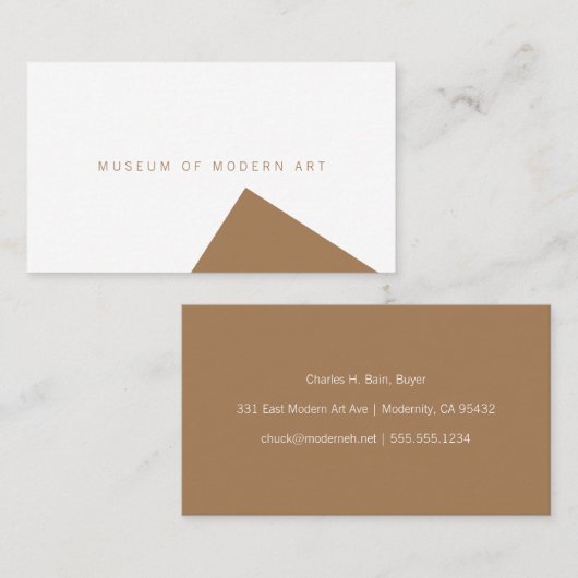 Minimale museumhoek voor en solide back Business Visitekaartje (Voorkant / Achterkant)