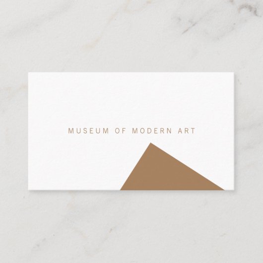 Minimale museumhoek voor en solide back Business Visitekaartje (Voorkant)