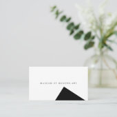 Minimale museumhoek voor en solide back Business Visitekaartje (Staand voorkant)