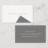 Minimale museumhoek voor en solide back Business Visitekaartje (Voorkant / Achterkant)