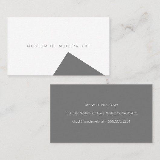 Minimale museumhoek voor en solide back Business Visitekaartje (Voorkant / Achterkant)