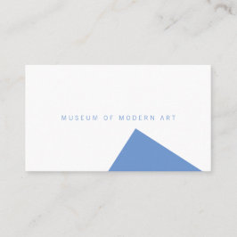 Minimale museumhoek voor en stevige rug visitekaartje