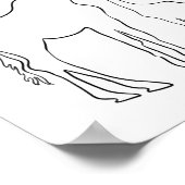 Minimale muurmuur van moeder en Baby Giraffe Poster (Hoek)