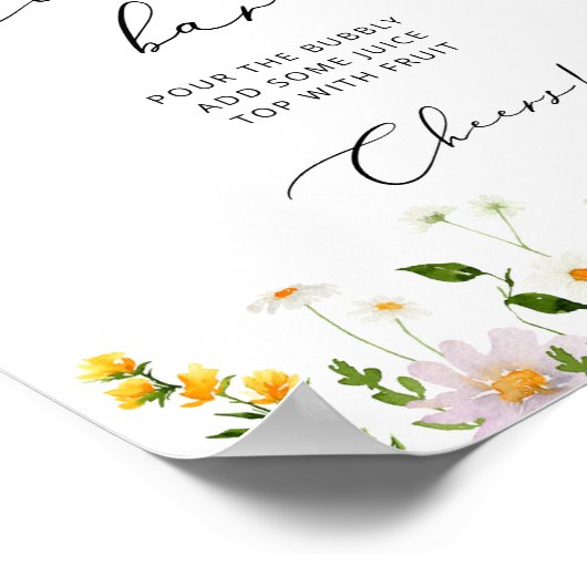 Minimale muurspreuken voor wilde bloemen poster (Hoek)