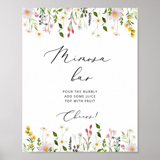 Minimale muurspreuken voor wilde bloemen poster (Voorkant)