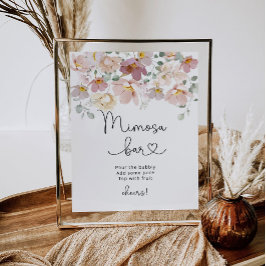 Minimale muurspreuken voor wilde bloemen poster