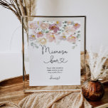 Minimale muurspreuken voor wilde bloemen poster<br><div class="desc">Minimalistische wildbloemen mimosa-streepjesteken Matching items beschikbaar.</div>