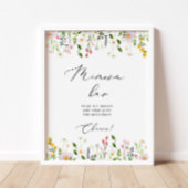 Minimale muurspreuken voor wilde bloemen poster