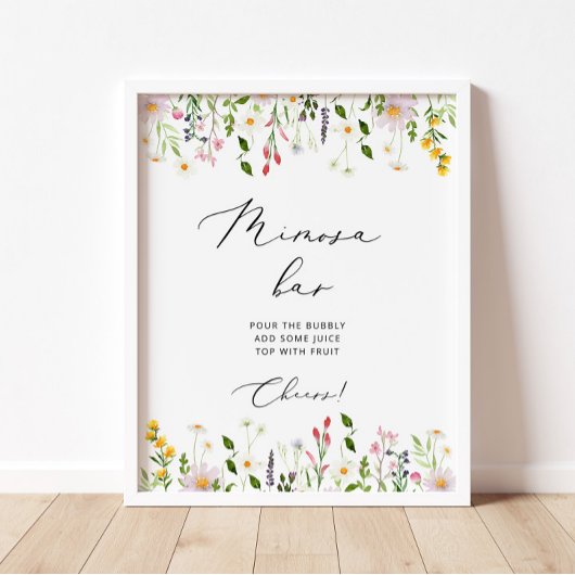 Minimale muurspreuken voor wilde bloemen poster