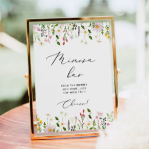 Minimale muurspreuken voor wilde bloemen poster