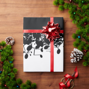 Minimale muzieknotitieweergave cadeaupapier