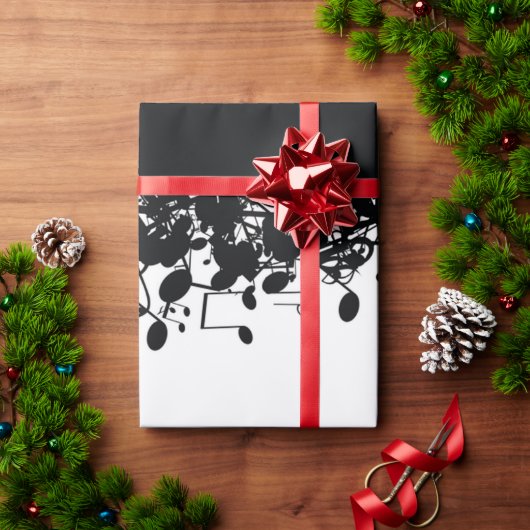 Minimale muzieknotitieweergave cadeaupapier (Feestdagen Geschenken)