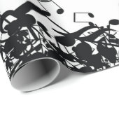 Minimale muzieknotitieweergave cadeaupapier (Rol Hoek)