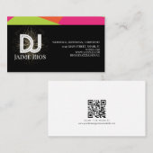 Minimale muziekproducent Black Gold Neon Visitekaartje (Voorkant / Achterkant)