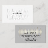 Minimale muziekStudio Professional Sound Engineer Visitekaartje (Voorkant / Achterkant)