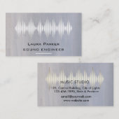 Minimale muziekStudio Professional Sound Engineer Visitekaartje (Voorkant / Achterkant)