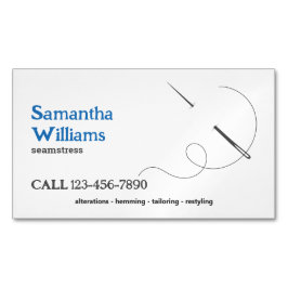 Minimale naaister magnetisch visitekaartje